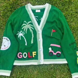 Fate Green Golf-Themed Cardigan